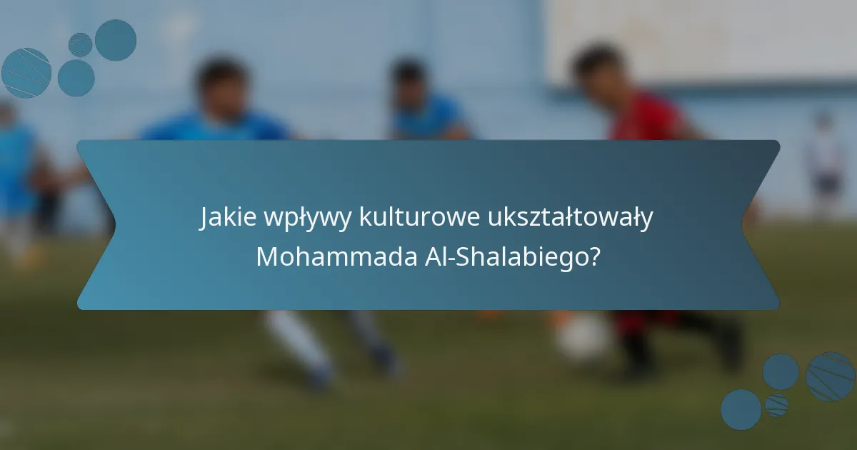 Jakie wpływy kulturowe ukształtowały Mohammada Al-Shalabiego?